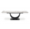 Jedálenský stôl FERNANDO, Efekt bieleho mramoru/Čierna