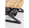 Konferenčný stôl XENA KWADRAT, čierny/prírodný dub