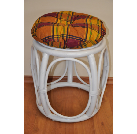 Vankúš na ratanovú stoličku v okrovej farbe - priemer 35 cm