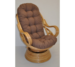 Vankúš na kreslo Swivel hnedé zvýraznenia