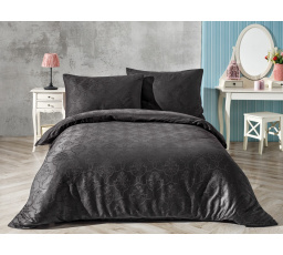 Saténová obliečka na vankúš Vzory sivé