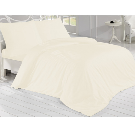 Francúzske obliečky Satén 220x220, 70x90cm Smotanová Francúzske obliečky Satén 220x220, 70x90cm Smotanová