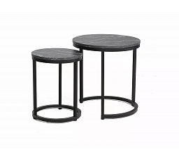 Konferenčný stôl HOLA, efekt čierneho mramoru/čierny mat