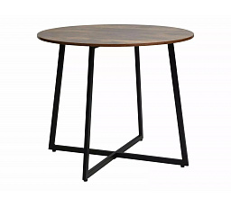 Jedálenský stôl LUNA, Hnedá rustikálna/Čierny matný