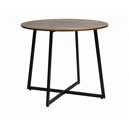 Jedálenský stôl LUNA, Hnedá rustikálna/Čierny matný