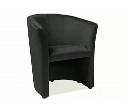 Kreslo TM-1 VELVET, Čierny Bluvel 19/Wenge