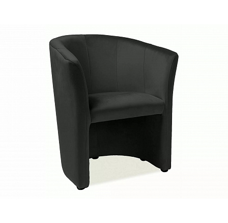 Kreslo TM-1 VELVET, Čierny Bluvel 19/Wenge