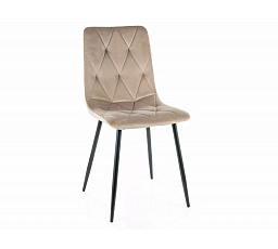 Jedálenská stolička TOM VELVET, béžový Bluvel 40/čierny mat