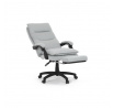 Kancelárske stoličky s podnožkou, svetlosivá látka, PC mechanizmus s aretáciou