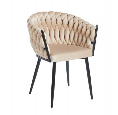 Stolička velvet béžová K7-FX