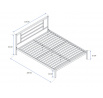 Kovová posteľ 120x200 čierna LM2-FXJG