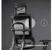 Ergonomické kancelárske herné kreslo V Master čierno-biele