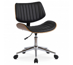 Otočná stolička TEKSAS Čierna Ekokoža