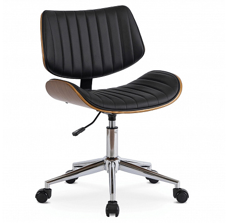 Otočná stolička TEKSAS Čierna Ekokoža