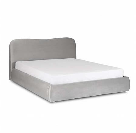 Posteľ 180x200 BRISTOL s Úložným Priestorom Sivá Zamatová