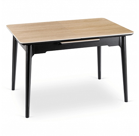 Stôl SAMER Rozkladací Keramický 138-178 cm Dub/Čierny