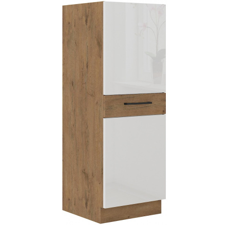 Kuchynská skriňa VIGO - 50 DK-145 1F (3S), Dub Lancelot / Biely lesk Kuchynská skriňa VIGO - 50 DK-145 1F (3S), Dub Lancelot / Biely lesk
