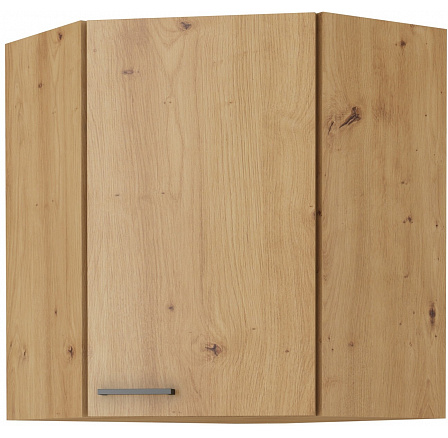 Horní rohová skříňka MODENA - 60x60 GN-72 1F (45°), Dub Artisan/Černý mat+Dub Artisan Horní rohová skříňka MODENA - 60x60 GN-72 1F (45°), Dub Artisan/Černý mat+Dub Artisan