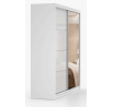 Šatní skriňa MULTI 35 - 203 cm, Biela/Biely Lesk
