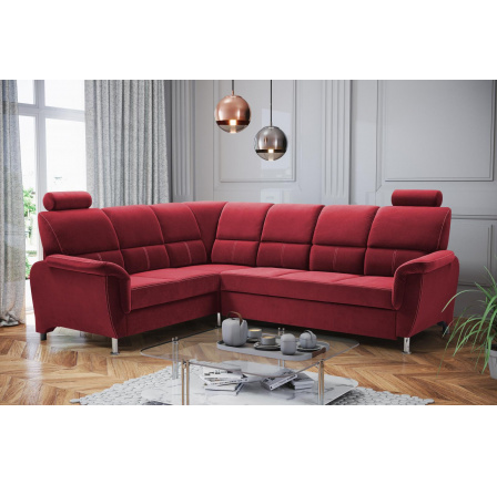 Rohová sedacia súprava L Nadia Velva 10 - vínová