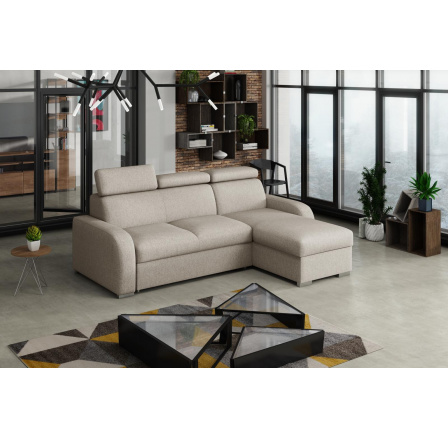 Rohová sedacia súprava Norway UNI 2F-OTO biela káva