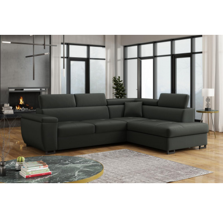 Rohová sedacia súprava Wiliam P tmavo sivá