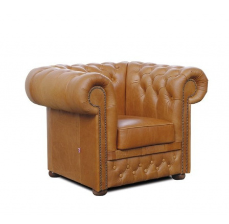 Kreslo Chesterfield Lord 1 koža koňak Kreslo Chesterfield Lord 1 koža koňak