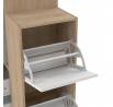 Šatní skriňa HARMONY 173, Jackson hickory/Biela/Sivá