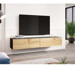 TV komoda VIGO 180, čierna / dub wotan