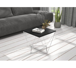 Konferenčný stolík DIANA 50x50 Biely+Čierny