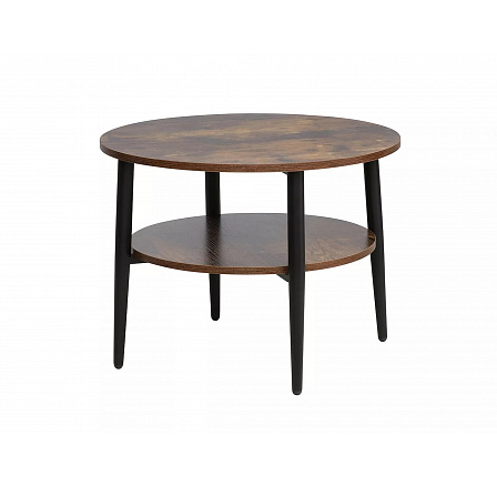 Konferenčný stôl ELLA B, Hnedá rustikálna/Čierny mat