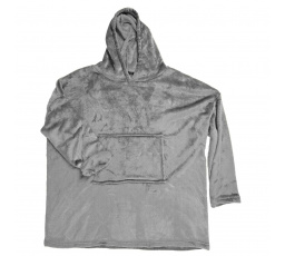 Sivá plyšová mikina / snuddie