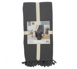 Prehoz na posteľ vaflovaný 120x150 cm grafitový