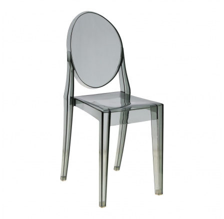 Stolička Viki šedá transp.