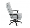 Kancelárske stoličky s podnožkou, svetlosivá látka, PC mechanizmus s aretáciou