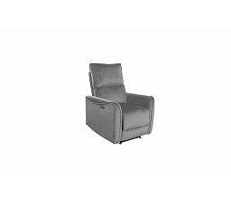 PREDPREDAJ -15% do 09.10 ! Elektricky polohovateľné relaxačné kreslo velvet šedé FR9-FXJG