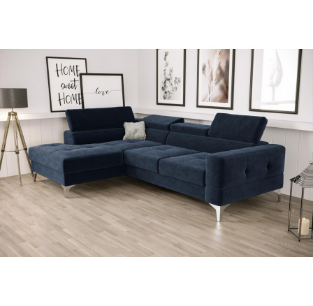 Rohová sedacia súprava TOSCANIA MINI s funkciou spania 170x250 cm - modrá, ľavá