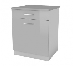 Kuchynská dolná skrinka Femme D60 1D1SZ, sivý lesk