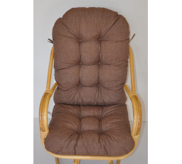 Vankúš na kreslo Havai tkanina hnedé zvýraznenia