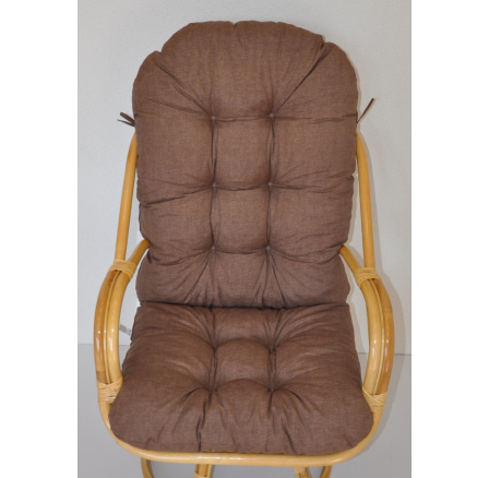 Vankúš na kreslo Havai tkanina hnedé zvýraznenia