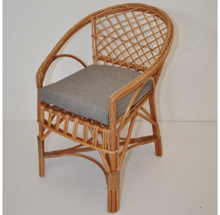 Detské kreslo San - sivý vankúš