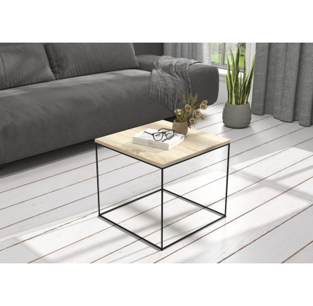 Konferenčný stolík ELENA 50x50 Čierny+Sonoma