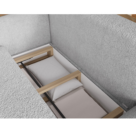 Bawal corner sofa with sleeping function and storage compartment, gray plush, right-hand side Avexin 04 188x100 Right 1 Bawal corner sofa with sleeping function and storage compartment, gray plush, right-hand side Avexin 04 188x100 Right 1