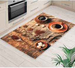 Koberec behúň 3D 80x120cm káva