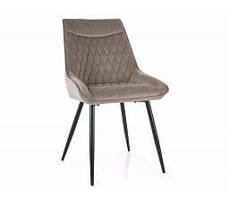 Jedálenská stolička AGAT VELVET, Béžový Bluvel 40/Čierna