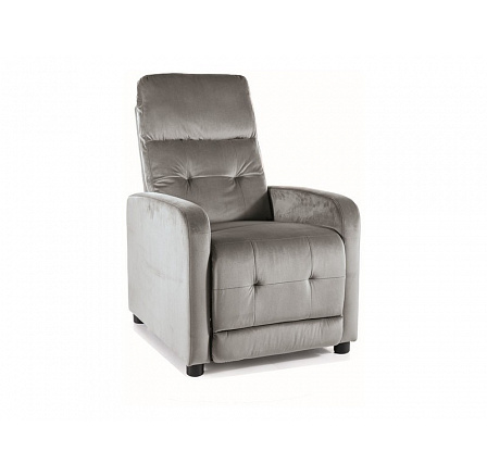 Polohovacie kreslo OTUS VELVET, Šedý Bluvel 14 Polohovacie kreslo OTUS VELVET, Šedý Bluvel 14