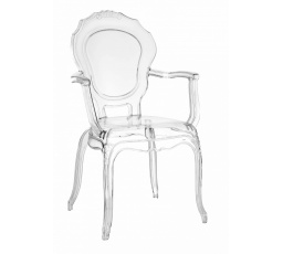 Priehľadná stolička Queen Arm