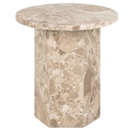Stolík Naxos mramor hnedý