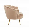 Kreslo velvet cappuccino /nohy zlaté/ LC-032-1