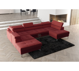 Rohová sedacia súprava TOSCANIA MAX II 170x350x220červená, ľavá